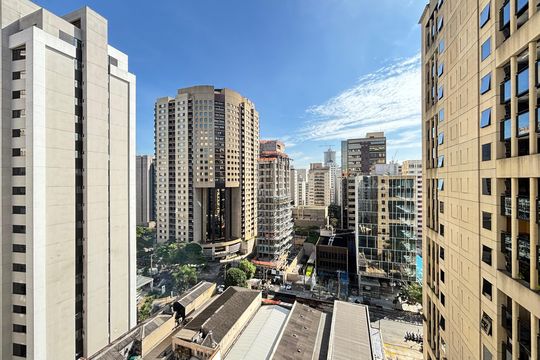 vista da Sala de apartamento para alugar com 1 quarto, 95m² em Itaim Bibi, São Paulo