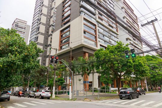 Fachada de kitnet/studio à venda com 0 quarto, 41m² em Brooklin Paulista, São Paulo
