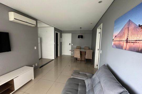 Sala de apartamento à venda com 1 quarto, 49m² em Alphaville Industrial, Barueri
