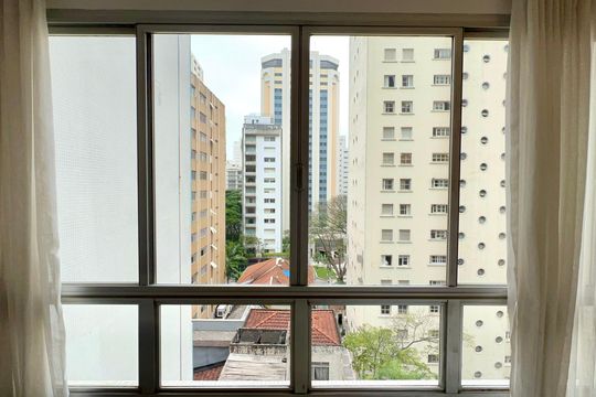 Vista da Sala de apartamento à venda com 2 quartos, 84m² em Jardim Paulista, São Paulo