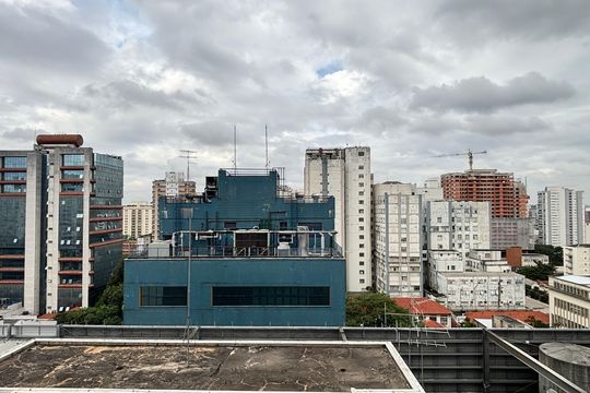 Vista Sala de apartamento para alugar com 1 quarto, 96m² em Vila Clementino, São Paulo