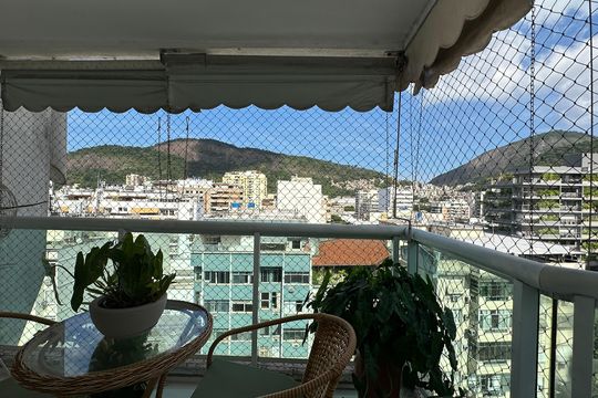 Varanda da Suíte de apartamento à venda com 3 quartos, 136m² em Botafogo, Rio de Janeiro