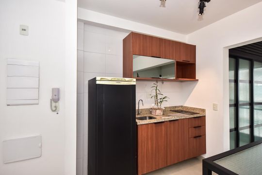 Cozinha de apartamento para alugar com 1 quarto, 38m² em Vila Suzana, São Paulo