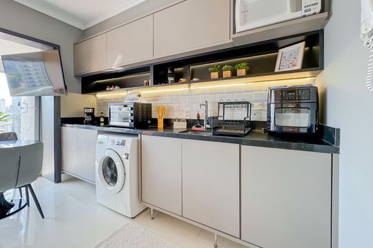 Cozinha de kitnet/studio à venda com 1 quarto, 33m² em Vila Mariana, São Paulo