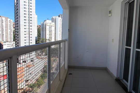 Varanda da Sala de apartamento à venda com 2 quartos, 68m² em Vila Andrade, São Paulo