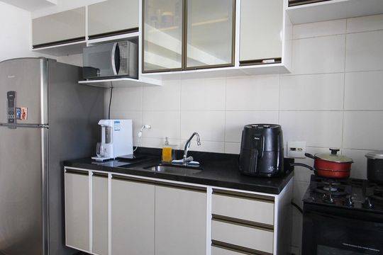 Cozinha de apartamento à venda com 2 quartos, 68m² em Vila Andrade, São Paulo