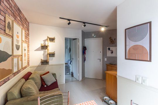 Sala de apartamento à venda com 1 quarto, 35m² em Santa Cecília, São Paulo