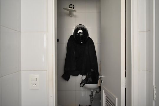 Banheiro de serviço de apartamento à venda com 3 quartos, 105m² em Chácara Inglesa, São Paulo