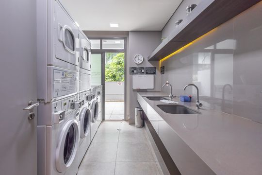 Área comum de kitnet/studio à venda com 1 quarto, 46m² em Vila Madalena, São Paulo