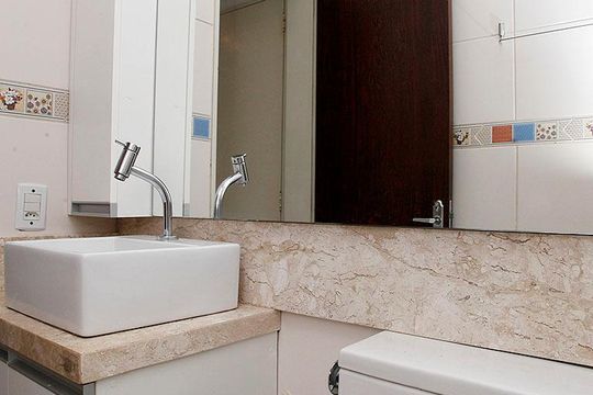 Banheiro Quarto Suíte de apartamento para alugar com 1 quarto, 45m² em Azenha, Porto Alegre