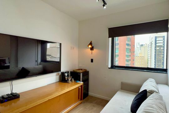 Sala de apartamento para alugar com 1 quarto, 30m² em Jardim Paulista, São Paulo