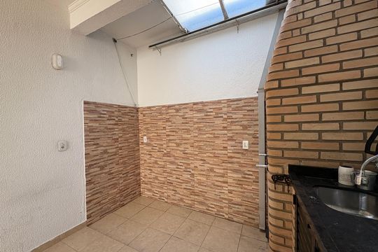Área gourmet de casa à venda com 3 quartos, 137m² em Vila Alzira, Santo André