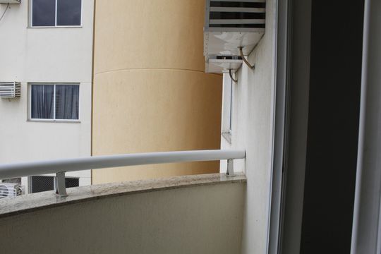 Varanda da sala de apartamento para alugar com 1 quarto, 45m² em Barra da Tijuca, Rio de Janeiro