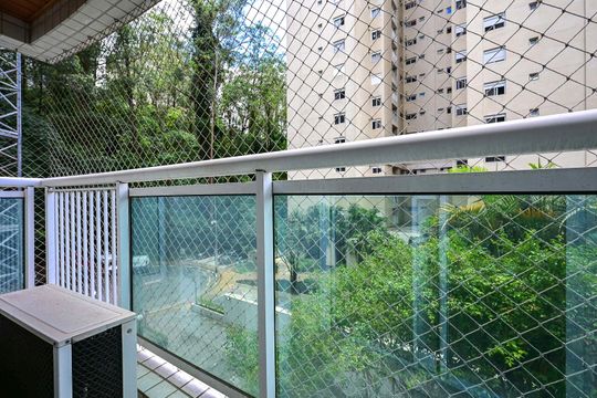 Varanda da Suíte 3 de apartamento para alugar com 4 quartos, 458m² em Jardim Morumbi, São Paulo