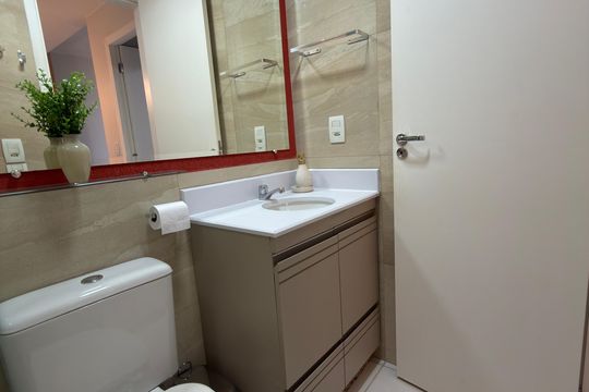 Banheiro  de apartamento para alugar com 1 quarto, 33m² em Sul (águas Claras), Brasília