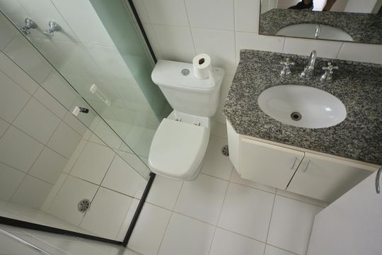 Banheiro da Suíte  de apartamento para alugar com 3 quartos, 88m² em Anchieta, São Bernardo do Campo