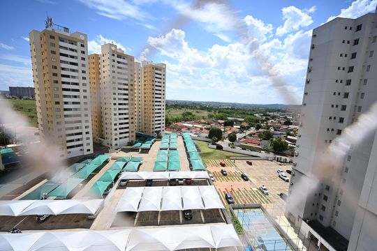 Vista Varanda de apartamento para alugar com 2 quartos, 55m² em Residencial Eldorado, Goiânia