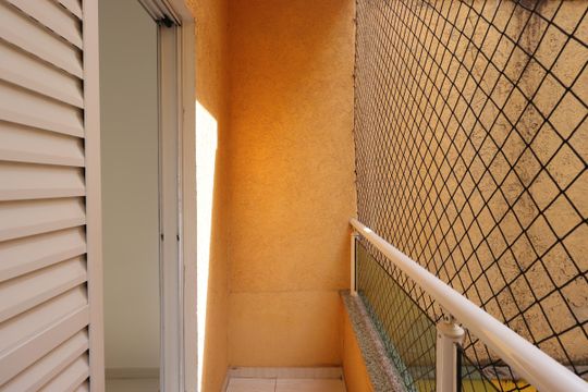 Varanda do Quarto 2 de apartamento para alugar com 2 quartos, 58m² em Vila Progresso, Santo André