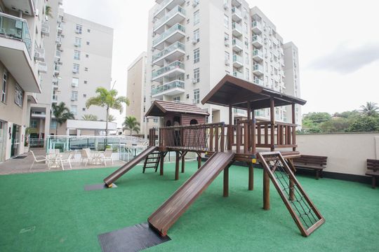 Área comum - Playground de kitnet/studio para alugar com 1 quarto, 43m² em Taquara, Rio de Janeiro