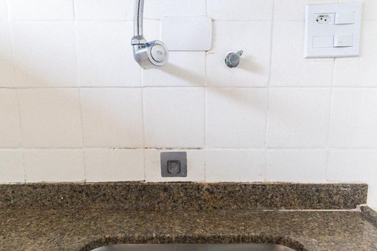 Cozinha de apartamento à venda com 2 quartos, 51m² em Mirandópolis, São Paulo