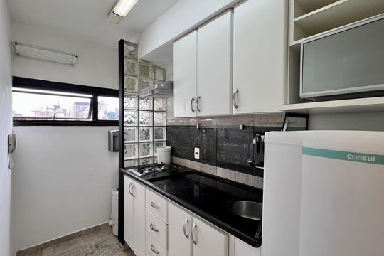 Cozinha de apartamento para alugar com 1 quarto, 59m² em Jardim Paulista, São Paulo