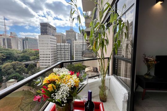 Varanda de apartamento para alugar com 1 quarto, 59m² em Jardim Paulista, São Paulo