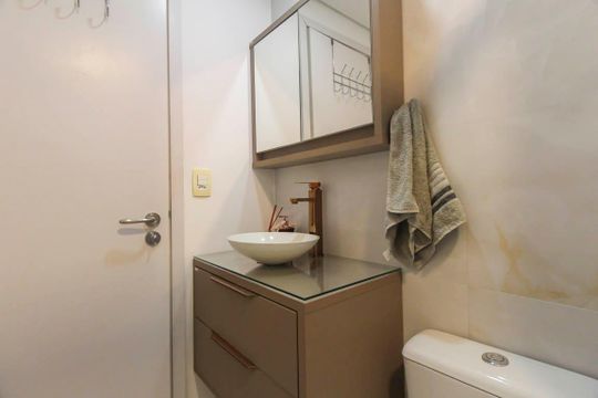 Banheiro da Suíte de apartamento à venda com 2 quartos, 85m² em Vila Prudente, São Paulo