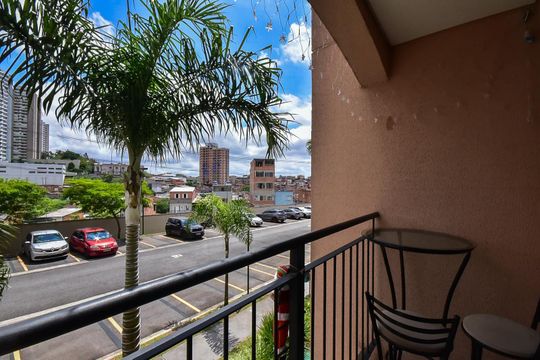 Varanda da Sala de apartamento à venda com 2 quartos, 50m² em Vila Andrade, São Paulo