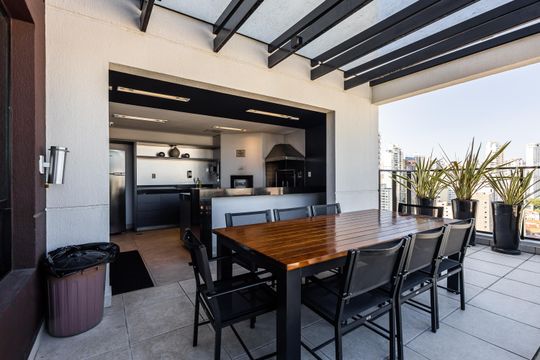 Área comum de kitnet/studio para alugar com 1 quarto, 27m² em Jardim Paulista, São Paulo