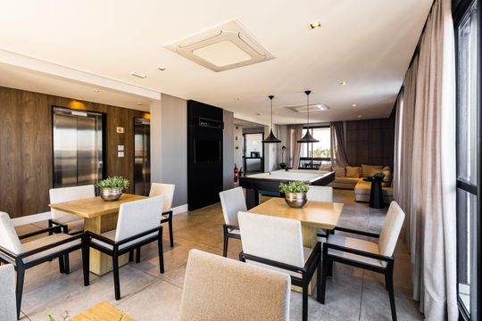 Área comum de kitnet/studio para alugar com 1 quarto, 27m² em Jardim Paulista, São Paulo