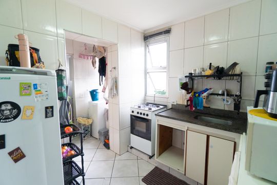 Cozinha de apartamento à venda com 2 quartos, 64m² em Vila Mascote, São Paulo