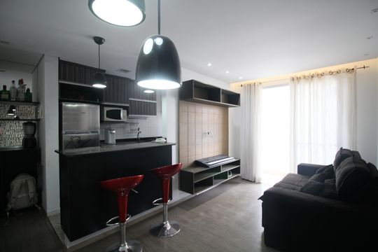 Sala de apartamento para alugar com 2 quartos, 49m² em Parque Reboucas, São Paulo