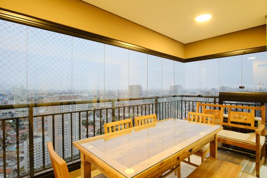 Varanda da sala de apartamento à venda com 3 quartos, 73m² em Vila Matilde, São Paulo