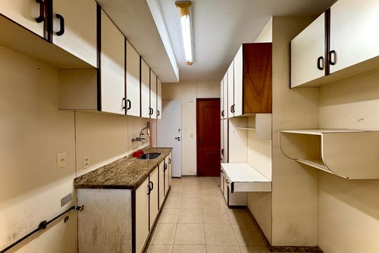 Cozinha de apartamento à venda com 2 quartos, 65m² em Laranjeiras, Rio de Janeiro
