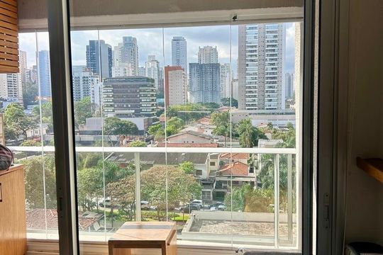 Vista do Studio de kitnet/studio para alugar com 1 quarto, 35m² em Cidade Monções, São Paulo