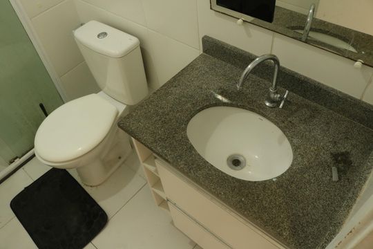 Banheiro de apartamento para alugar com 1 quarto, 34m² em Barra Funda, São Paulo