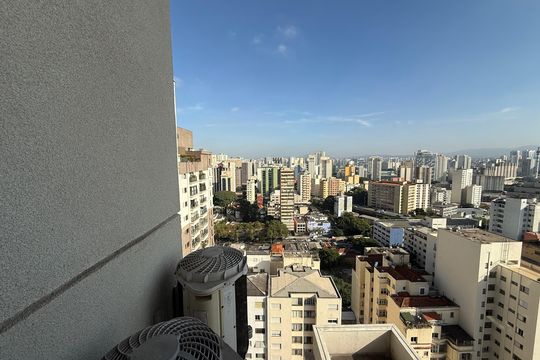Vista do Quarto de apartamento para alugar com 1 quarto, 32m² em Santa Cecília, São Paulo