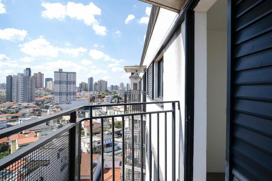 Varanda do quarto 1 de apartamento para alugar com 2 quartos, 36m² em Santa Maria, Santo André