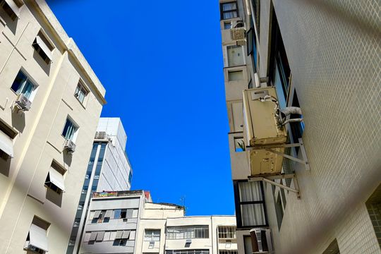 Varanda da sala - vista de apartamento à venda com 3 quartos, 121m² em Leme, Rio de Janeiro
