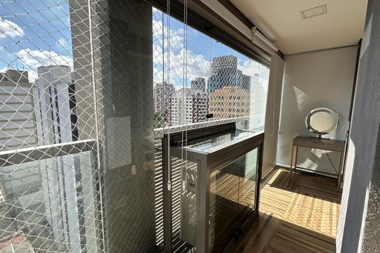 Varanda da Suíte de apartamento para alugar com 2 quartos, 85m² em Vila Cordeiro, São Paulo