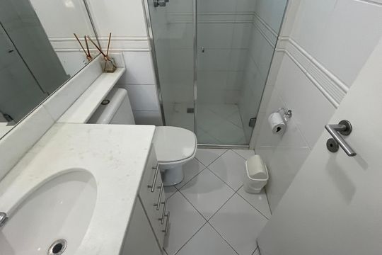 Banheiro de apartamento para alugar com 2 quartos, 70m² em Chácara Primavera, Campinas