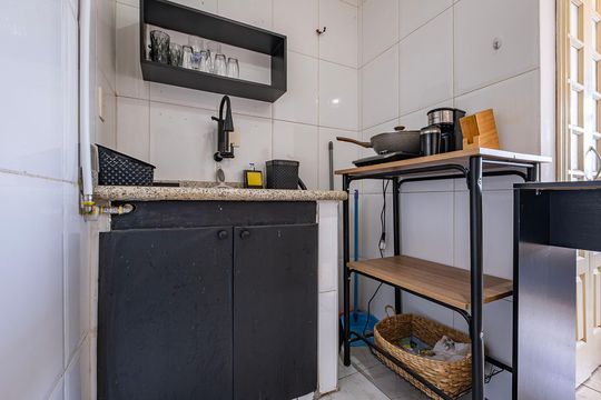 Sala/Cozinha de apartamento para alugar com 1 quarto, 58m² em Jardim Paulista, São Paulo
