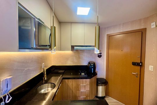 Cozinha de kitnet/studio para alugar com 1 quarto, 31m² em Centro, Guarulhos