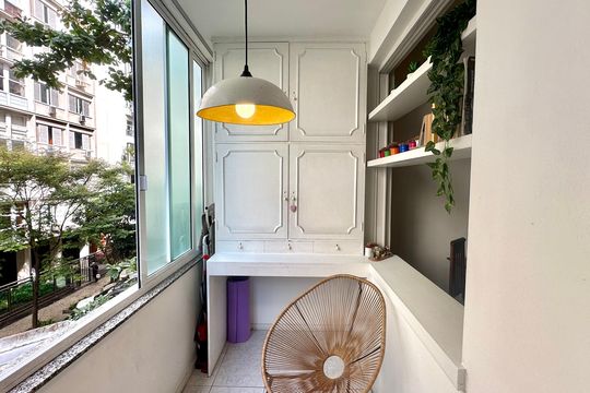 Varanda de apartamento para alugar com 1 quarto, 58m² em Ipanema, Rio de Janeiro