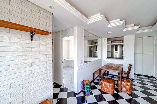 Sala de apartamento à venda com 2 quartos, 52m² em Vila Guilhermina, São Paulo