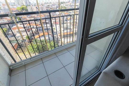 Varanda da Sala de apartamento à venda com 2 quartos, 49m² em Vila Antonieta, São Paulo