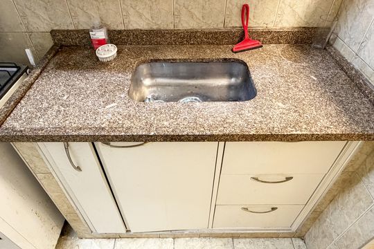 Cozinha e Área de Serviço de apartamento para alugar com 2 quartos, 60m² em Aparecida, Santos
