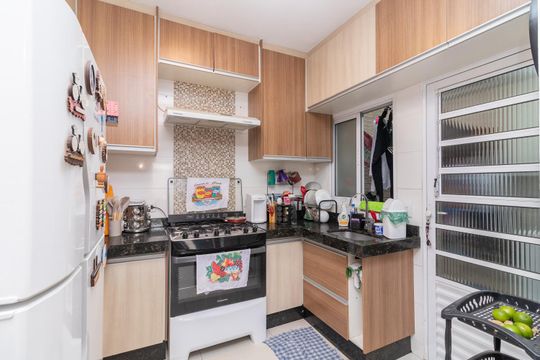 Cozinha de casa de condomínio à venda com 2 quartos, 60m² em Vila Ré, São Paulo