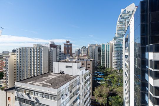 Vista da Varanda da Sala de apartamento para alugar com 1 quarto, 48m² em Consolação, São Paulo