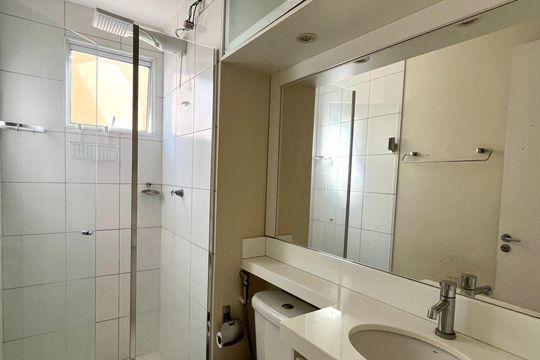 Banheiro de apartamento para alugar com 2 quartos, 46m² em Vila Marieta, Campinas